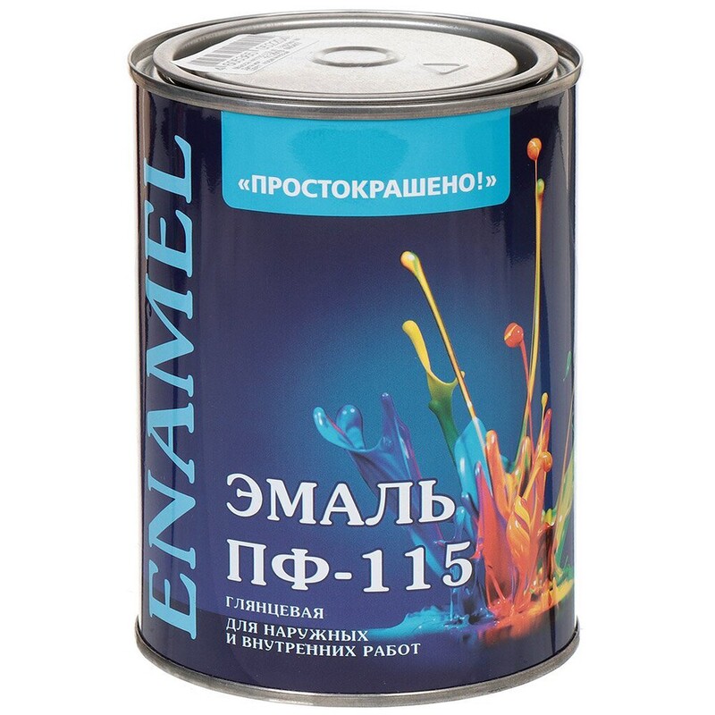 Эмаль ПФ-115  0,8 кг св-голубая Простокрашено (Ростов)