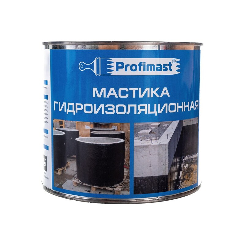 Мастика битумная гидроизоляционная  ProfiMast (2 л) (для фундамента)