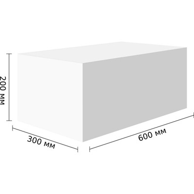 Блок стен.  D500 (В3,5)  600х200х300 (50-60 шт/под)газобет. автоклавного тверд.