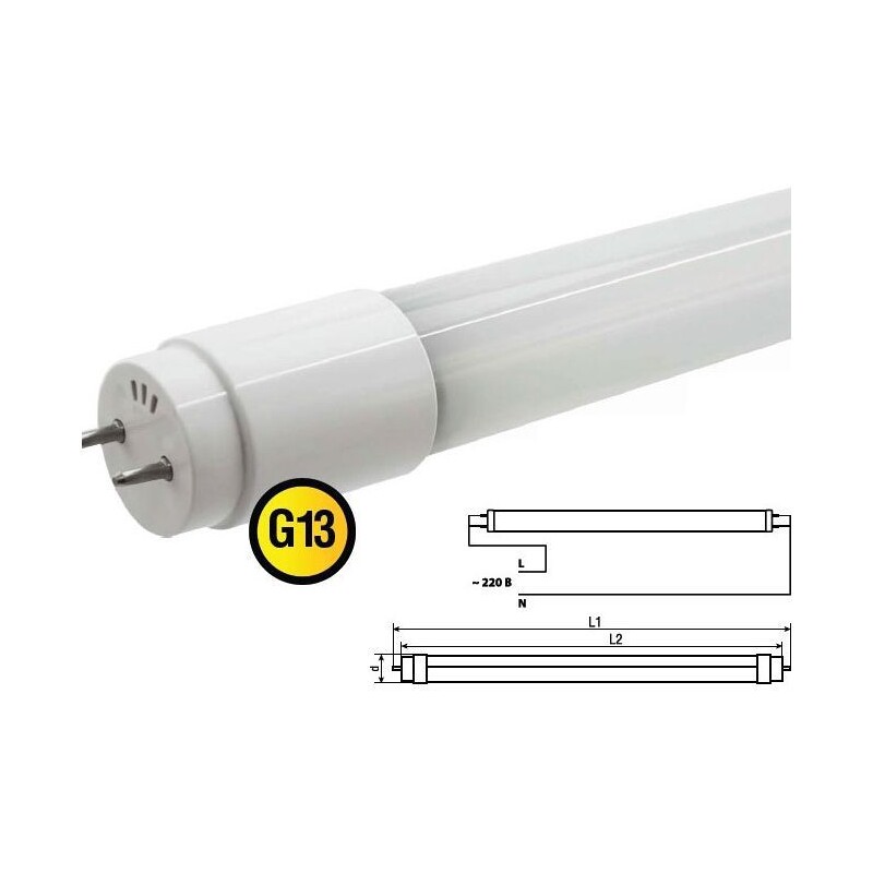 Лампа светодиодная LED 18 Вт G13 белый