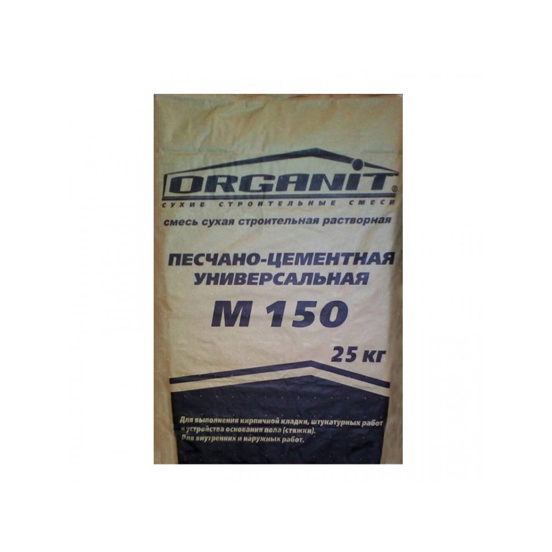 Песчано-цементная смесь М150 'ORGANIT' (25 кг)